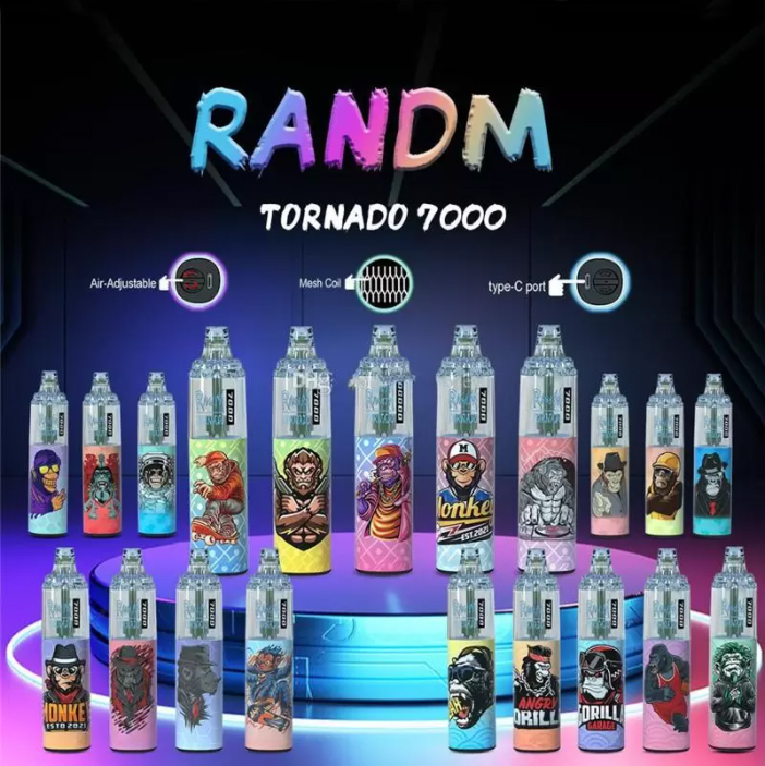 vapepod.cn RandM Tornado 7K(7000) Puffs 14ml E-liquid 850mAh Battery 2% 5% Nicotine Rechargeable (type-C) Disposable Vape