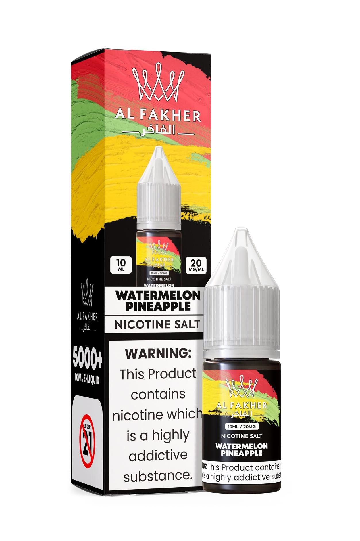 vapepod.cn Watermelon Pineapple 20MG Strengths 10ML 5000+ Nic Salt E-LIQUIDS by Al Fakher