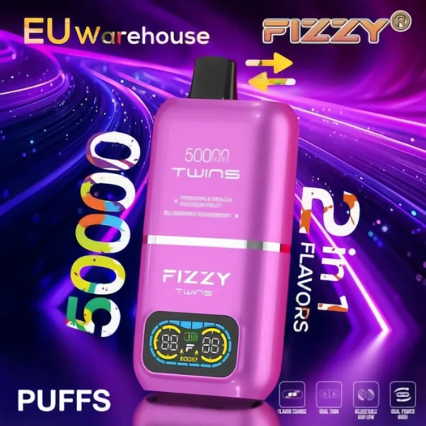 vapepod.cn FIZZY TWINS 50K: Double the Flavor! Double the Vapor! Double the Thrills! The Ultimate Disposable Vape Experience!