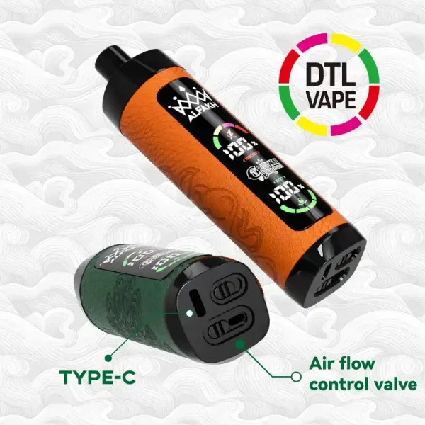 Al Fakher Crown Bar 20K (20000) Puffs 30ML E-liquid LCD Screen Leather Wrap 850mAh Type-C Battery Disposable Vape vapepod.cn