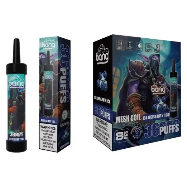 Bang 36K (36000) Puffs DTL LED Color Light 40ml E-liquid Type-C Charging 0% 2% 3% 5% Nicotine Disposable Vape Pen vapepod.cn