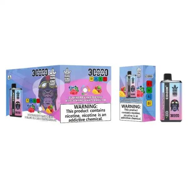 Bang King 30K (30000) Puffs New Double Flavor 0% 2% 3% 5% Nicotine LED Digital Display 36ml E-liquid Disposable Vape 6 Bang King 30K(30000) Puffs New Double Flavor 0% 2% 3% 5% Nicotine LED Digital Display 36ml E-liquid Disposable Vape
