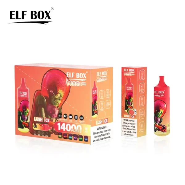 ELF Box Rgb 14K (14000) Puffs PRO 25ml E-liquid Type-C Rechargeable 0% 2% 3% 5% Nicotine Disposable Vape Pen vapepod.cn