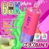 Fizzy Max III 6in1 60K (60000) Puffs LCD Display 60ml E-liquid 850 mAh Battery 2% 5% Nicotine 10 Flavors Disposable Vape