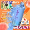 Fizzy Max III 6in1 60K (60000) Puffs LCD Display 60ml E-liquid 850 mAh Battery 2% 5% Nicotine 10 Flavors Disposable Vape