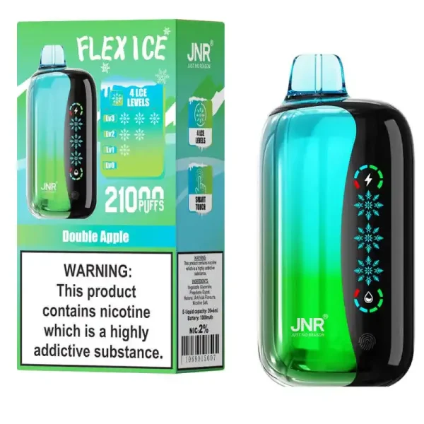JNR Flex Ice 21K (21000) Puffs 0% 2% 5% Nicotine 26ml E-liquid 1000mAh Rechargeable Battery LED Display Disposable Vape 7 JNR Flex Ice 21K (21000) Puffs 0% 2% 5% Nicotine 26ml E-liquid 1000mAh Rechargeable Battery LED Display Disposable Vape