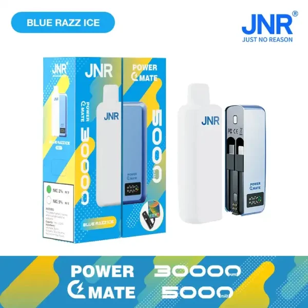 JNR Power Mate 30K (30000) Puffs 30ML E-liquid Smart LCD Screen 2% 5% Nicotine 5000mAh Power Bank Battery Disposable Vape 2 JNR Power Mate 30K (30000) Puffs 30ML E-liquid Smart LCD Screen 2% 5% Nicotine 5000mAh Power Bank Battery Disposable Vape