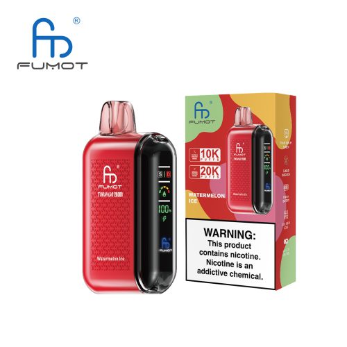 Home 9 RandM Fumot Tornado 20K (20000) Puffs LCD Screen 28ML E-liquid Metal Painting Craft Disposable Vape