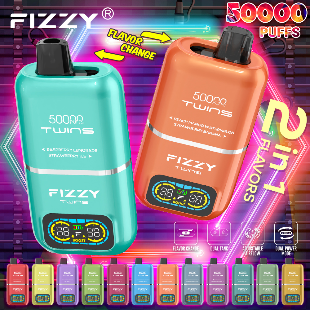 FIZZY TWINS 50K: Double the Flavor! Double the Vapor! Double the Thrills! The Ultimate Disposable Vape Experience! 4 FIZZY TWINS 50K: Double the Flavor! Double the Vapor! Double the Thrills! The Ultimate Disposable Vape Experience! vapepod.cn